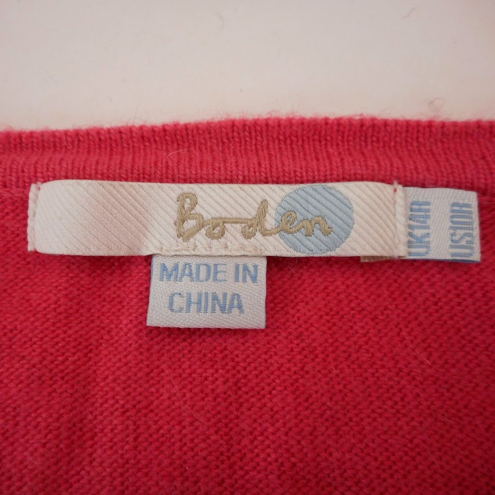 Boden Sweater Dress Women's Size 10 R Striped Salmon Pink and Brown - Picture 4 of 6